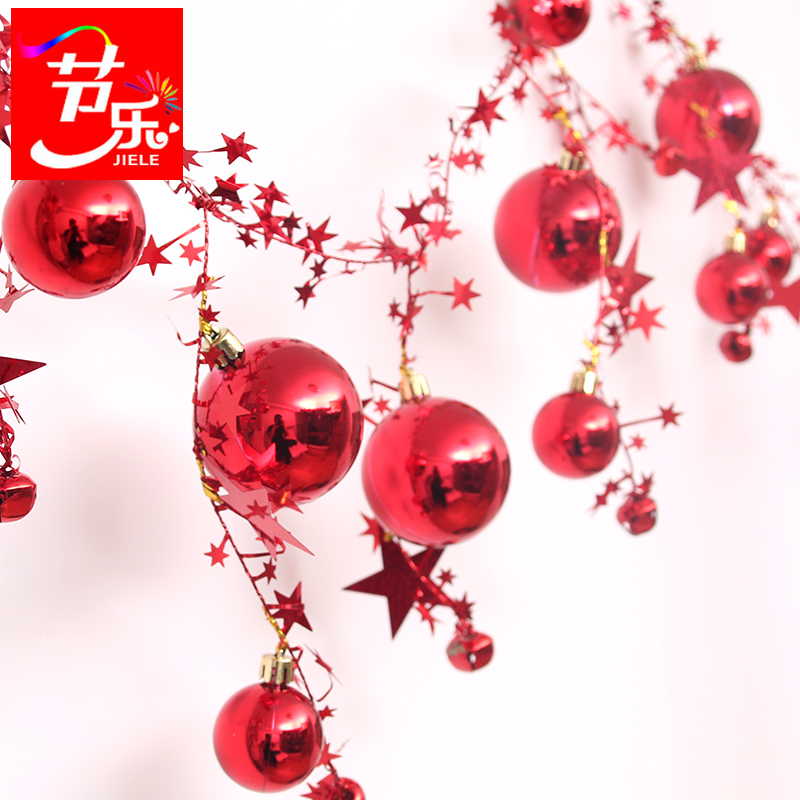 Christmas Decorations Holiday Atmosphere Ceiling Five Star Ball String Ball Hanging Accessories Store Opens