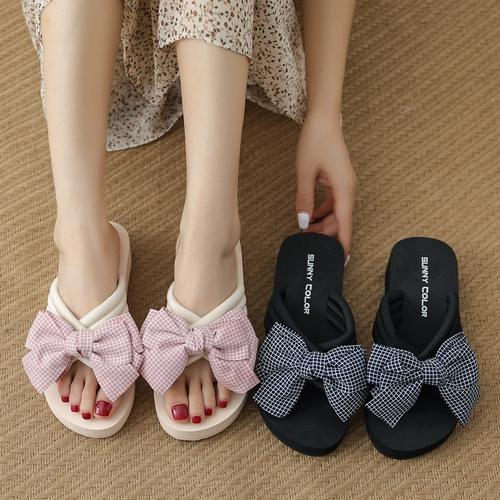 SUNNY COLOR Tide, пляжные летние тапочки, модная обувь с бантиком, слайдеры, коллекция 2023