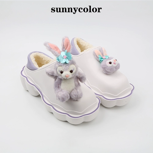 SUNNY COLOR Милые зимние тапочки, милая кукла, кролик