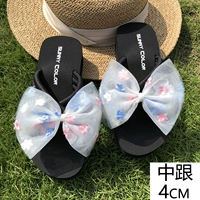 TXE-093-121 Вышитые цветы Bow Black Black Black Bottom и 4 см.