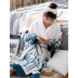 Có thể là trẻ em mùa đông dài tay áo choàng nhung san hô nhung đồ ngủ nữ thực vật in áo len flannel áo choàng ấm bộ đồ ngủ nữ cotton Night Robe