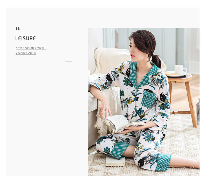 Pyjama pour femme en Coton à manches - Ref 2995310 Image 21