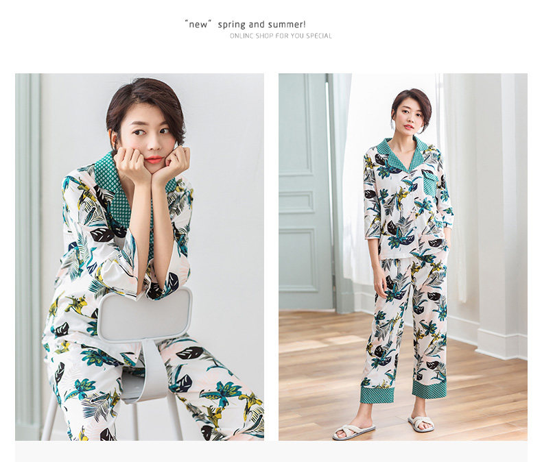 Pyjama pour femme en Coton à manches - Ref 2995310 Image 14