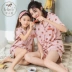 Có thể là mùa hè cotton cha mẹ và con mặc đồ ngủ thời trang cardigan lớn trẻ em gái cotton ladies home dịch vụ phù hợp với