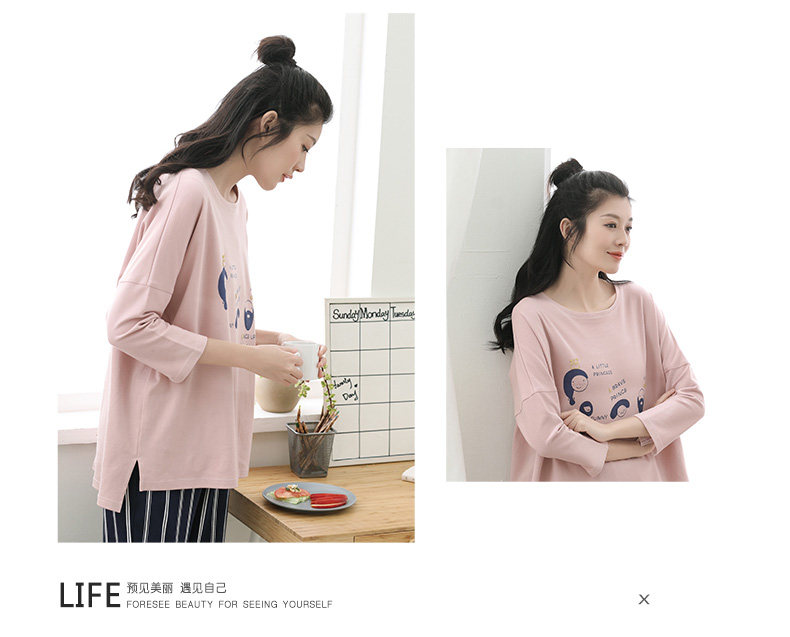 Pyjama pour femme en Coton à manches - Ref 2994606 Image 17
