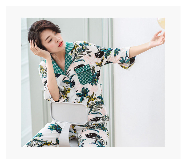 Pyjama pour femme en Coton à manches - Ref 2995310 Image 17