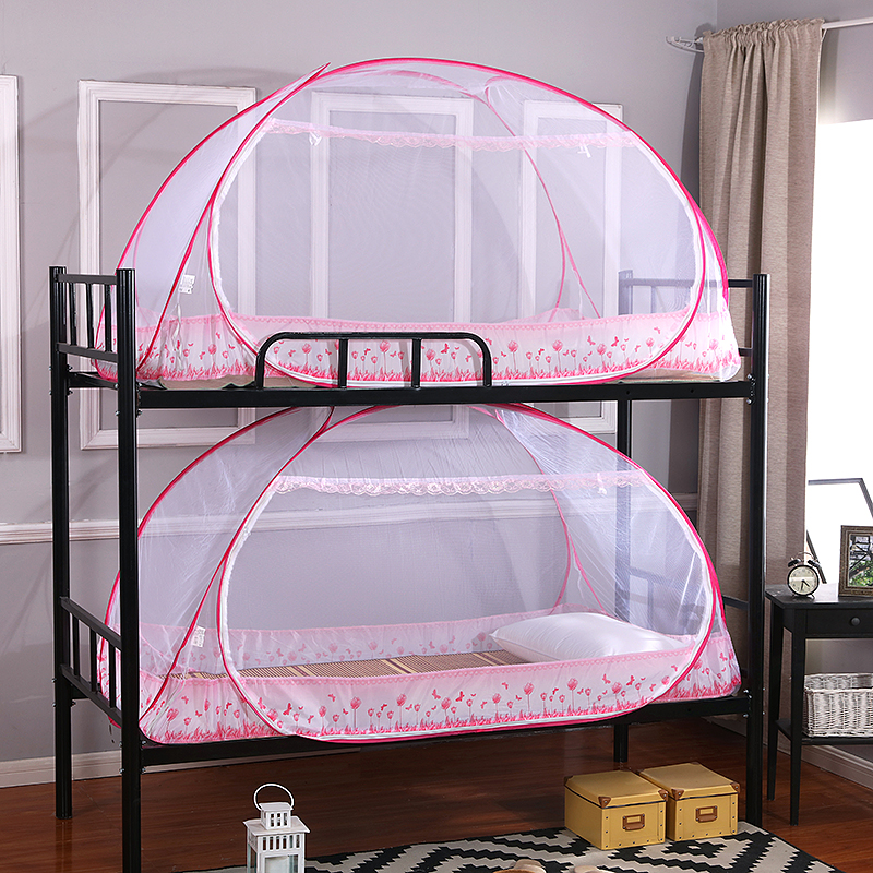 màn ngủ cụm yurt cài đặt miễn phí của lưới fastener giường 1,5m nhà gấp Đại học ký túc xá - Lưới chống muỗi màn ngủ thông minh