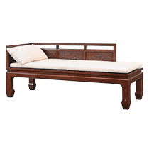Centennial mark modern Chinese style imperial concubine chair old elm carved leisure chair all solid wood beauty couch study furniture