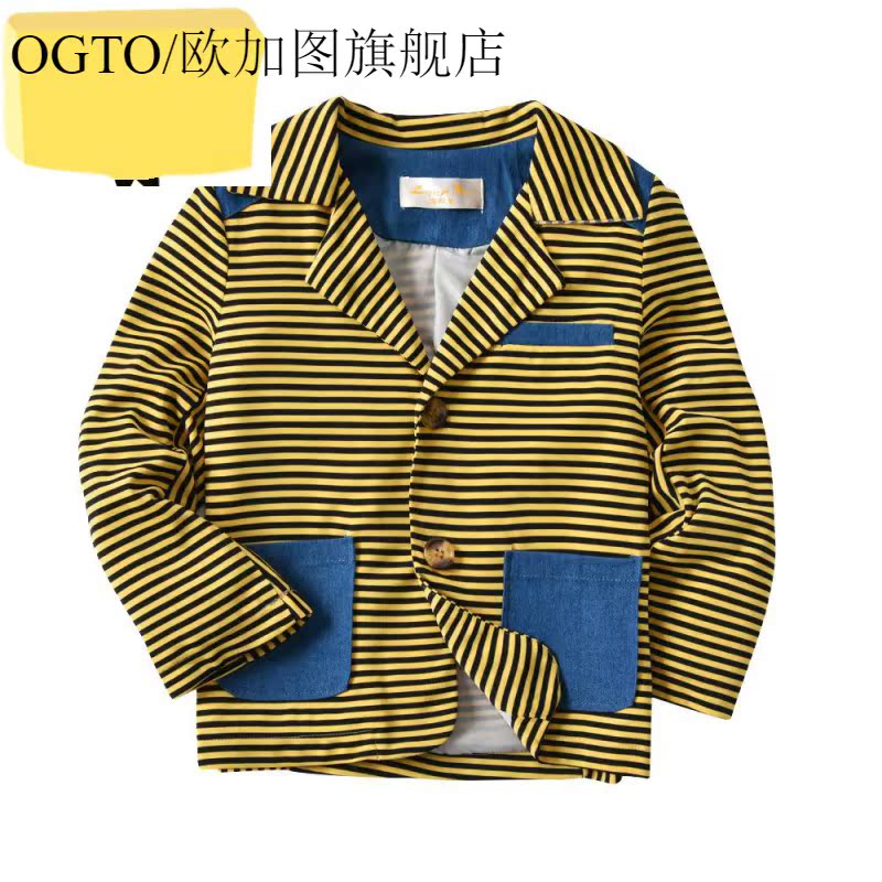 OGTO OGATU 2020 Childrens BOYS SUIT NHỎ áo vét của BABY FASHION sọc COLOR SUIT HUGH.