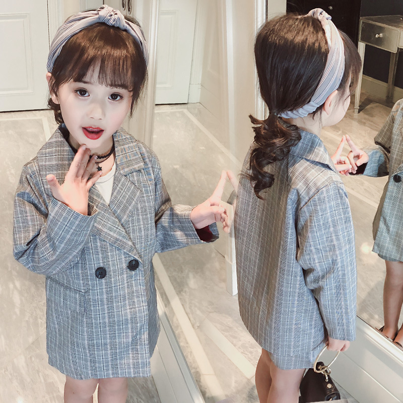 Cô gái mùa xuân dress 2020 New girl Korean Style Suit Set Trendy trẻ em Thời trang Suit Hai mảnh.