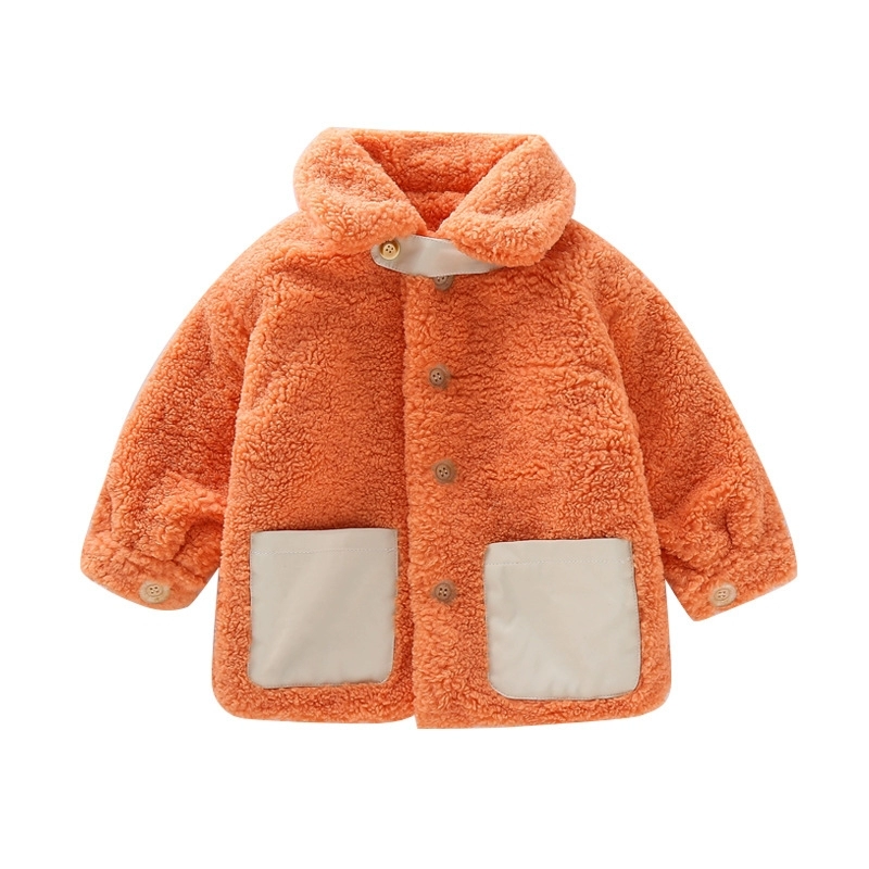 Quần áo trẻ em gái áo khoác áo khoác mùa đông 2019 cô gái mới lớn trẻ em thời trang phụ nữ mùa đông cừu len cộng với nhung - Áo khoác