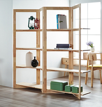 Shrimp furniture Solid wood bookshelf Pure white wax wood study furniture Full solid wood display rack Bookcase display rack New product