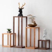 Nordic solid wood flower rack Balcony flower rack shelf Flower rack Living room indoor floor-to-ceiling simple flower table plant rack