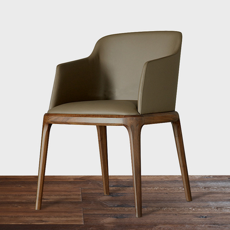 Solid wood dining chair Leisure dining chair Simple modern fashion Cafe dining room club home seat backrest chair