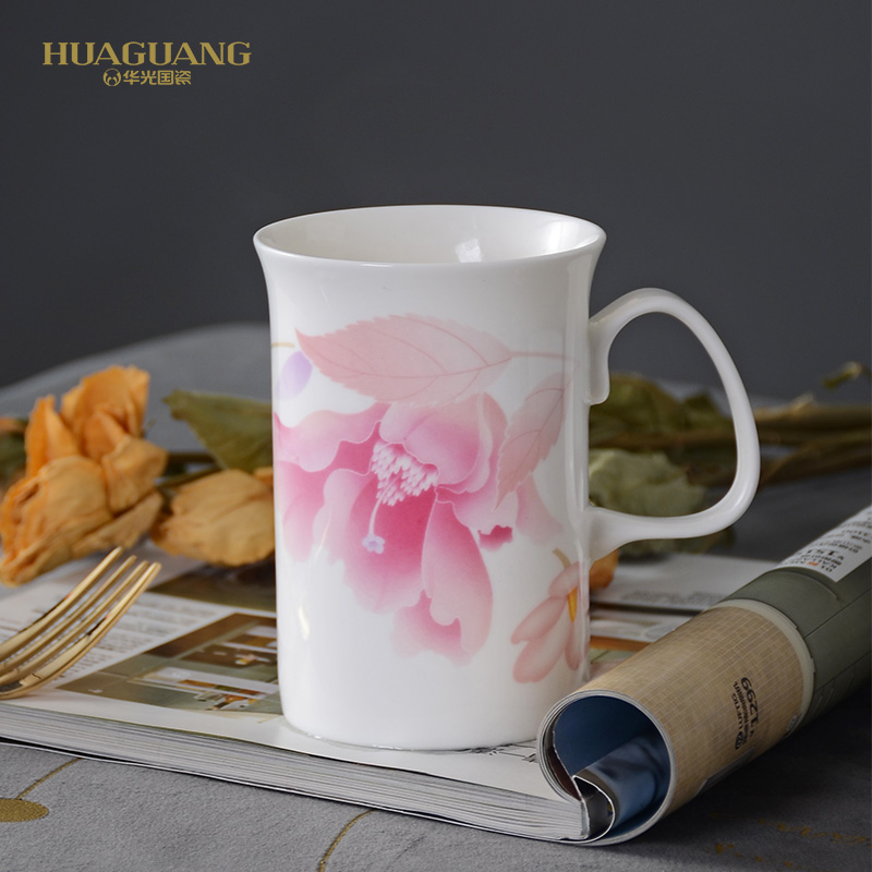 Uh guano ceramic ipads China cup cup with British high temperature glair cup English straight cup cup