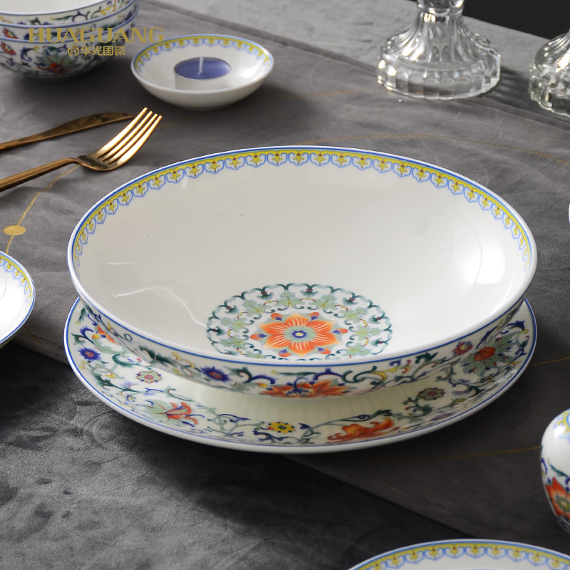 Uh guano ceramic color the tenshi APEC leaders with 56 skull porcelain porcelain tableware suit