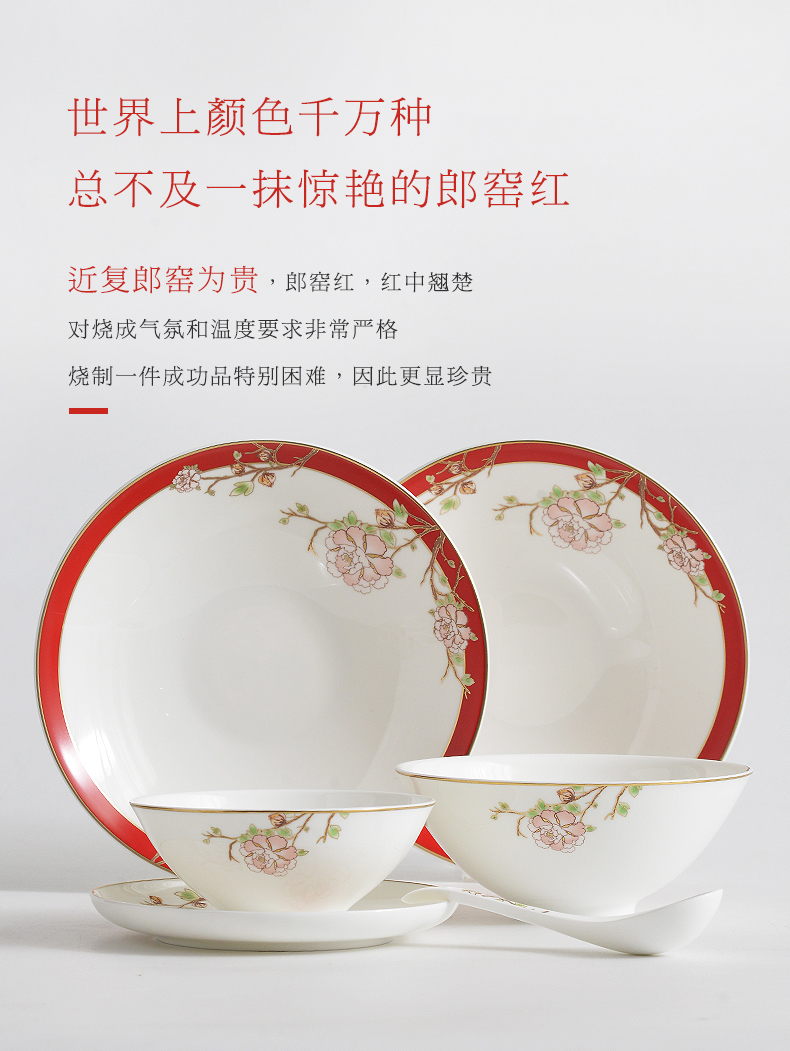 Uh guano countries porcelain household ipads porcelain tableware dishes suit household of Chinese style dishes tableware suit wedding notes