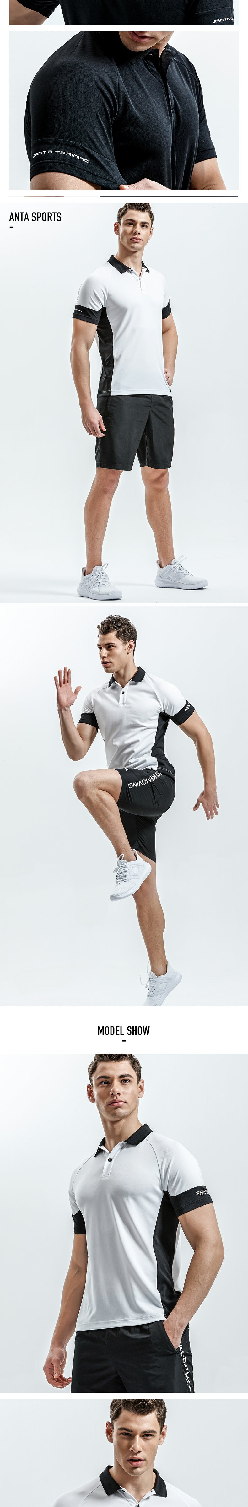 Quần áo nam Anta 2019 hè mới áo sơ mi nam POLO đơn giản thời trang đơn giản thoải mái áo thun ngắn tay nam 95827142 - Áo phông thể thao ao thun the thao
