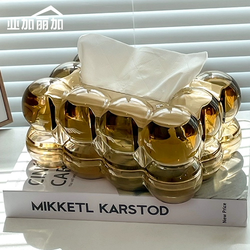 Журнальный столик, бумажные салфетки, влажные салфетки для умывания, коробка для хранения, изысканный стиль, легкий роскошный стиль