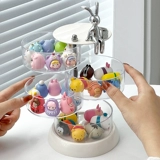 Крутящаяся многослойная коробка для хранения, стенд, мультяшная дженга, маленькая фигурка, конструктор, деревянная коробка