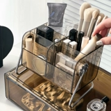 Вращающаяся щетинка настольная настольная макияж ящик для хранения макияжа Акриловая помада красная глазурь для губ Органическое общежитие