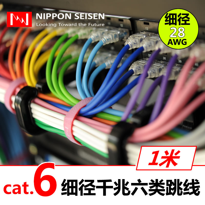 NissenCabling Daily SPG6 Type 6 Gigabit Network Jumper Connection Cable (Palette) (1 m)