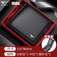 Черная металлическая этикетка [на молнии для водительских прав]