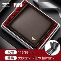 Металлическая этикетка коричневого цвета [с откидным листом для водительского удостоверения]