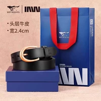 [Официальный флагманский магазин] Черный 3 [ширина 2,4 см + коровья кожа первого слоя]