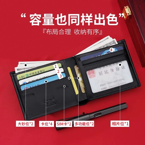 Septwolves, бумажник, кошелек, картхолдер, из натуральной кожи, подарок на день рождения