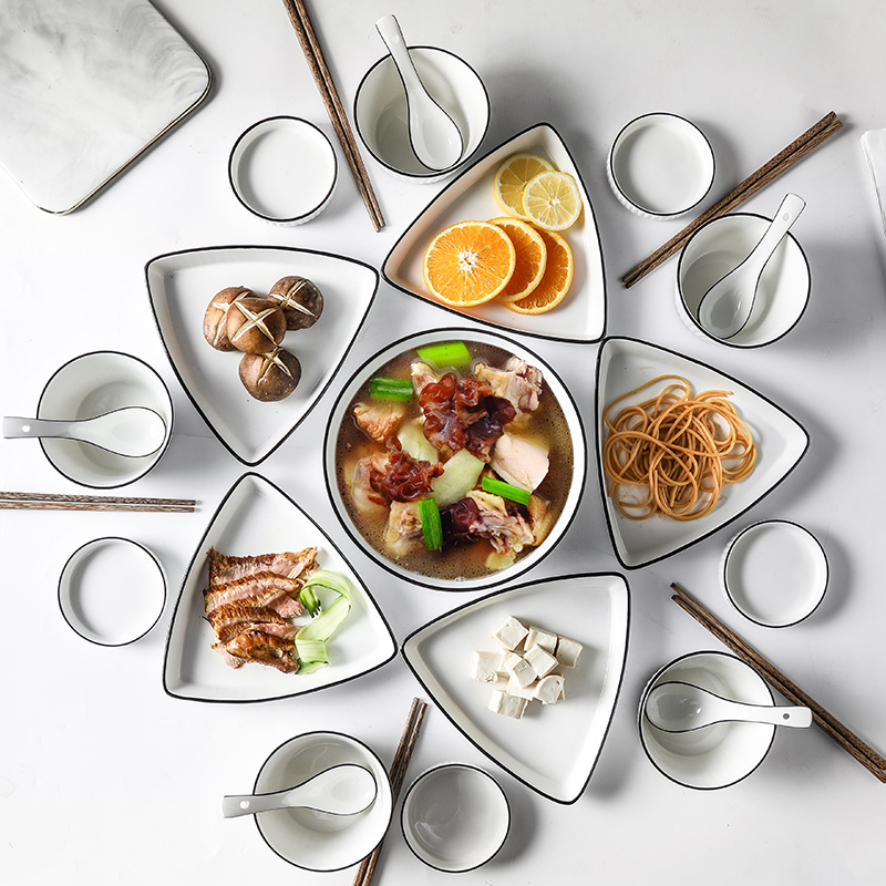 Trill web celebrity ceramic pot 0 suit the round table plate set of creative household platter tableware portfolio