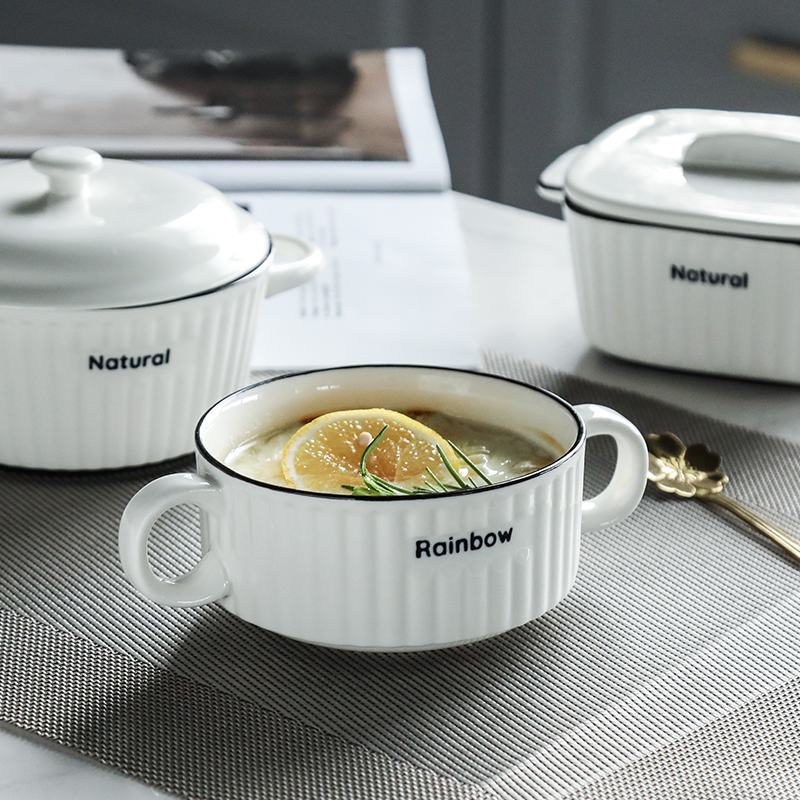 Wuxin ceramic creative shu she children steamed egg bake bowl dessert pudding cups oven for household utensils