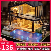 Eight-tone box wood handmade diy music box rotating Trojans The City of Heaven Ideas for birthday gifts for men and women