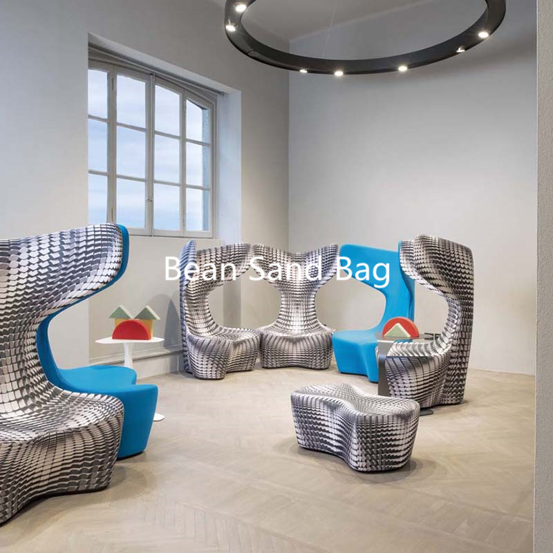 Bean Sand Bag Nordic DRUM Casual Chair Designer Hotel Lobby Coffee Tandem Chair Dining Chair Art
