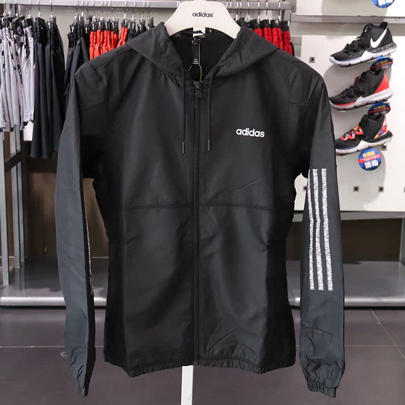 Áo khoác nữ Adidas 2019 mùa xuân áo gió thể thao trùm đầu Áo khoác mỏng giản dị DW4557 - Áo khoác thể thao / áo khoác áo khoác nỉ lining