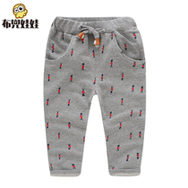 Childrens trousers spring and autumn pants boys casual trousers thin girls sports pants Korean version of small feet straight pants