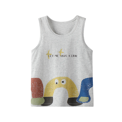 Ying Bo Lun Kids Vest Summer Pure Cotton Thin Boy Girl Baby Kids Boys Girls Underwear Outerwear — 2