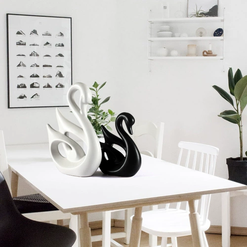 Креативное современное украшение, лебедь для гостиной для влюбленных, аксессуар