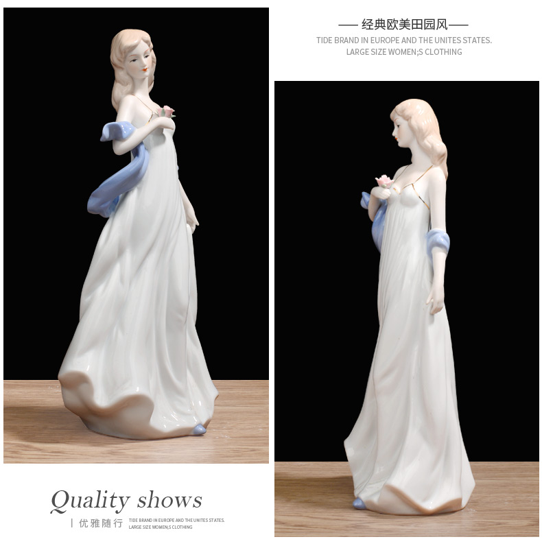 Western women 024 European/furnishings jingdezhen/handicraft/home decoration ceramic its furnishing articles