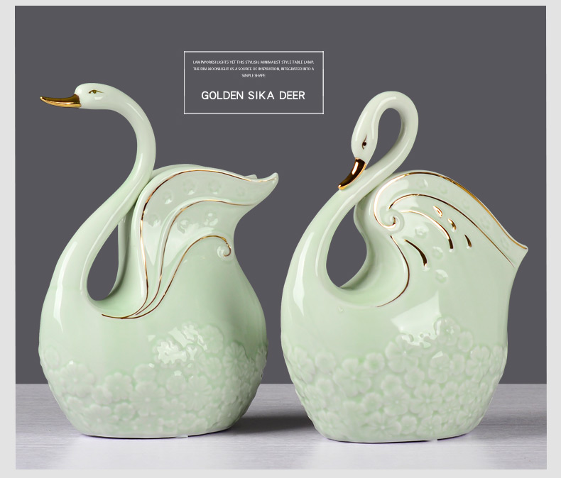 Creative ceramic fat chicago-brewed goose room home wine ark, adornment household furnishing articles contracted sitting room the bedroom TV ark, decoration