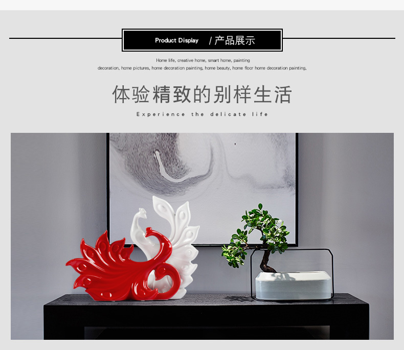 Creative household act the role ofing is tasted furnishing articles wedding gift wine sitting room the bedroom the peacock ceramic handicraft ornament