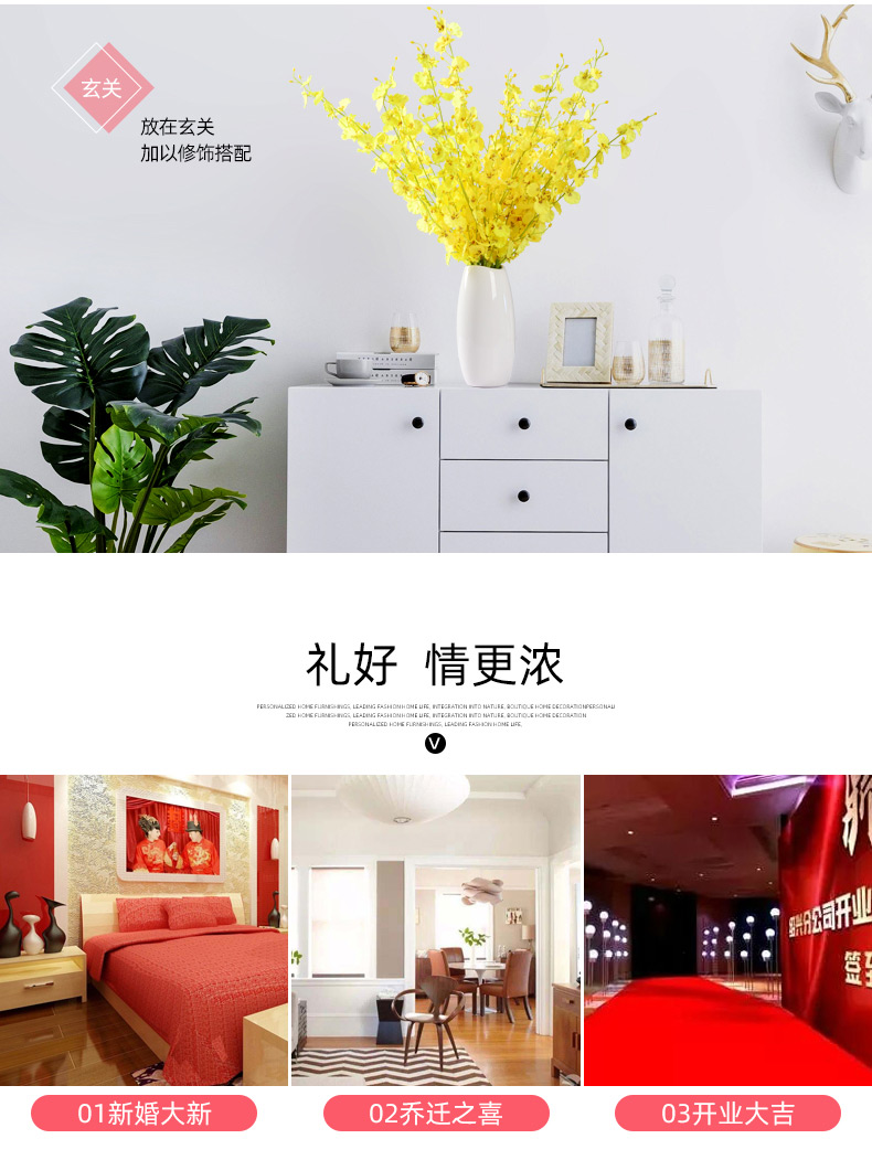 European contracted and I sitting room simulation of new Chinese style white ceramic vase furnishing articles home decoration