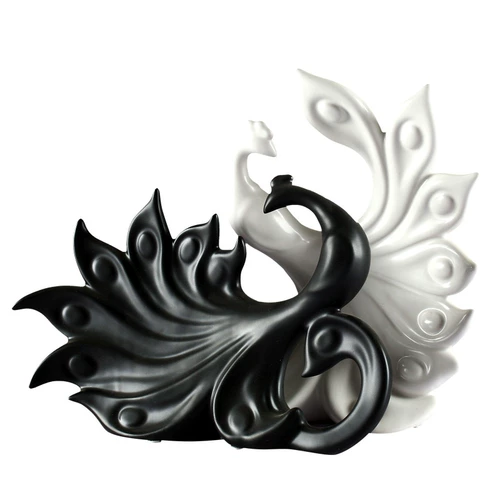 Творческое украшение орнамент гостиная крыльца телевизионная шкаф Love Big Peacock Открытый экран винный шкаф керамические украшения искусства