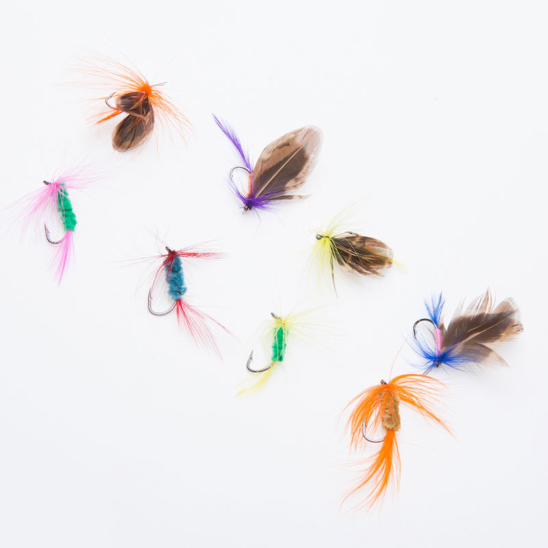 12 boxed fly bait set hook fly fishing feather hook butterfly insect bait bionic road sub bait surface hook set