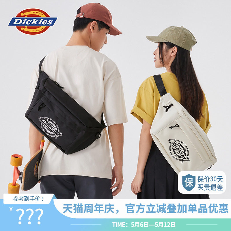 Легкая диагональная сумка Dickies на одно плечо с несколькими отделениями, вместительная поясная и нагрудная сумка для студентов-мужчин и женщин, велосипедная сумка для пригородных поездок Изображение 1
