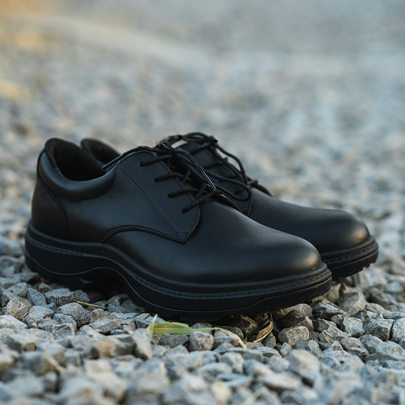 Longya Longji Tactical Business Leather Shoes Formal Leather Shoes Genuine Leather Breathable Comfortable Black Leather Shoes Casual Leather Shoes Round Toe
