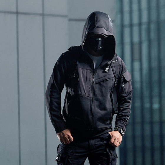 龙牙天苑机能开衫战术卫衣男秋季男长袖连帽外套男装外套