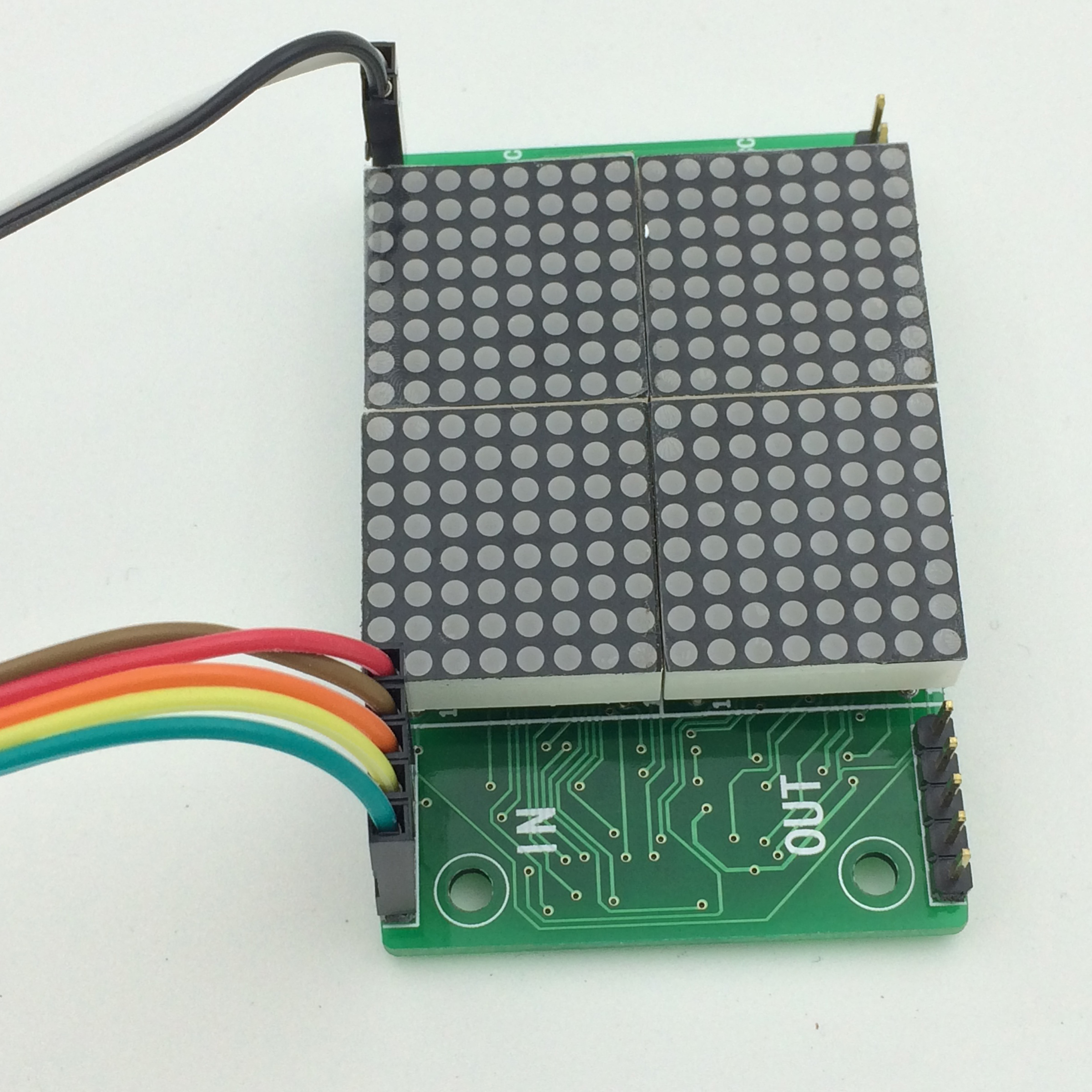 Teaching LED module 16X16 serial Chinese character laser with single chip learning board can be cascaded to send examples