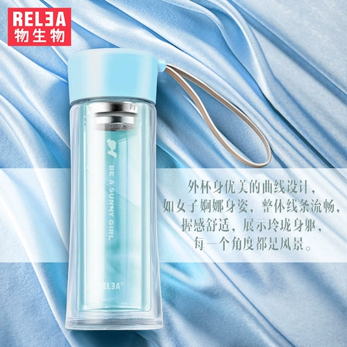 Летний портативный чай для домашнего использования, высококачественная милая стеклянная чайная чашка