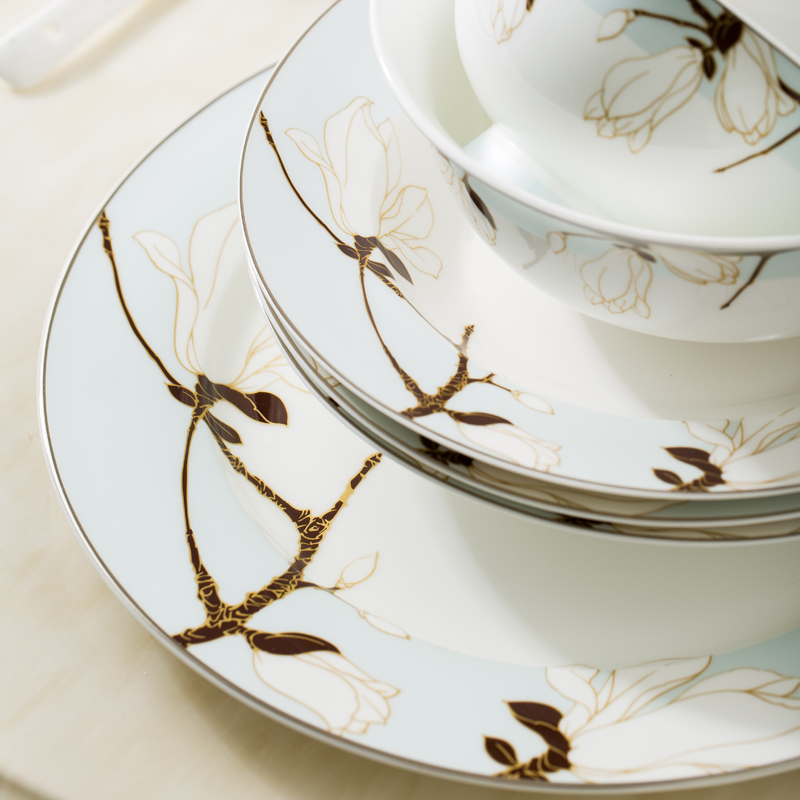The dishes suit household of Chinese style to use ipads porcelain tableware suit combination dishes jingdezhen porcelain bowl chopsticks, 56